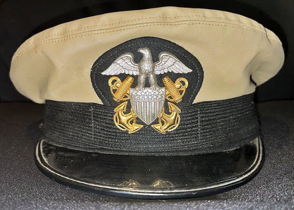 US Navy Officer WW2 Visor Cap 10"x8" Archival Paper, Original Photograph, unframed. Custom sizes and framing available.