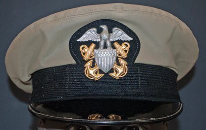 US Navy Officer WW2 Visor Cap 10"x8" Archival Paper, Original Photograph, unframed. Custom sizes and framing available.