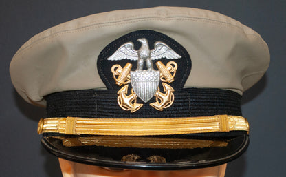 US Navy Officer WW2 Visor Cap 10"x8" Archival Paper, Original Photograph, unframed. Custom sizes and framing available.