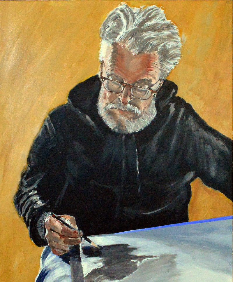Finished portrait of Laurence Kirwan painting