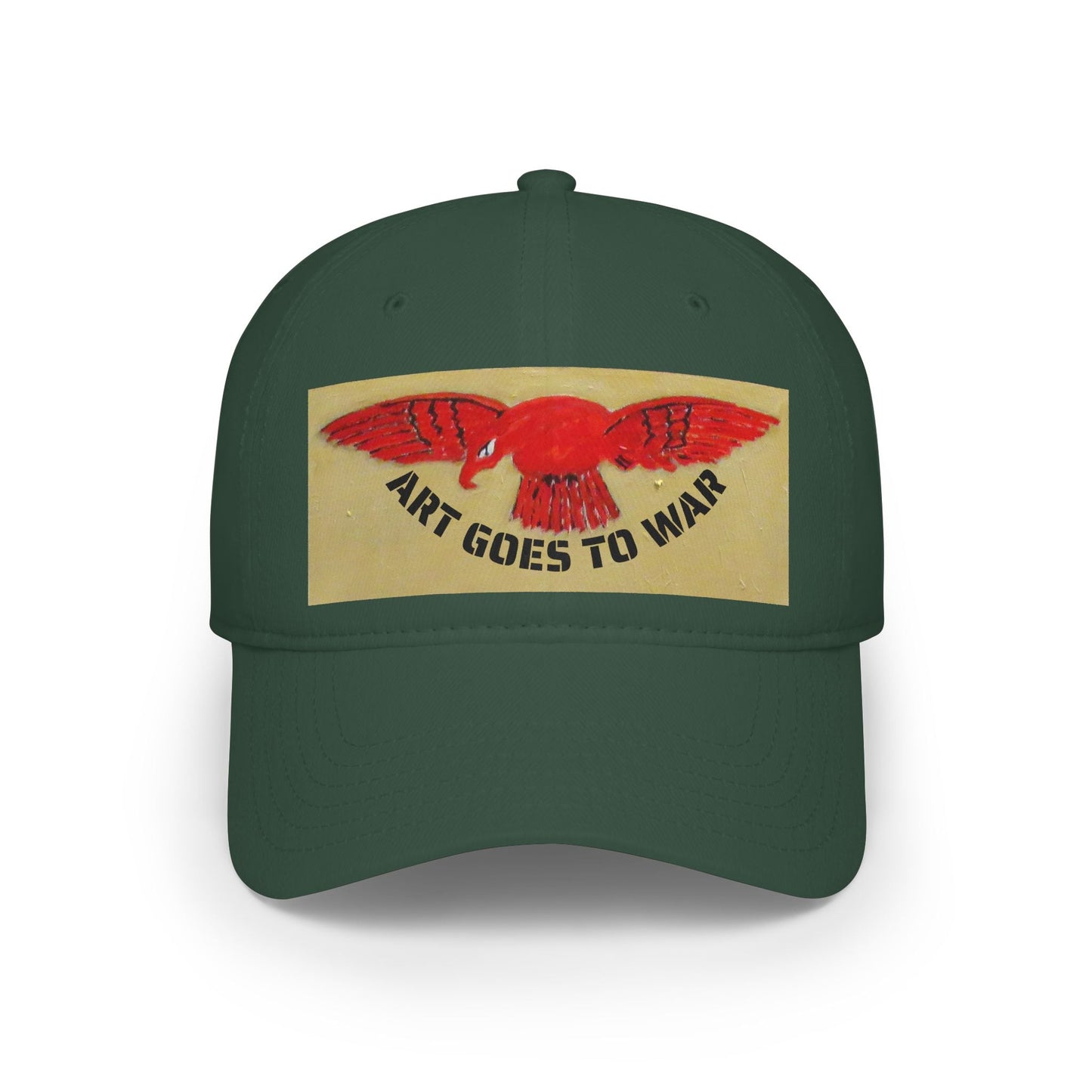 Art Goes to War Cap — Red, Royal Air Force, Flying Albatross Patch Low Profile Baseball Hat - Art goes to War