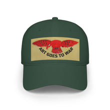 Artwork featuring Art Goes to War Cap — Red, Royal Air Force, Flying Albatross Patch Low Profile Baseball Hat