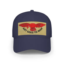 Artwork featuring Art Goes to War Cap — Red, Royal Air Force, Flying Albatross Patch Low Profile Baseball Hat