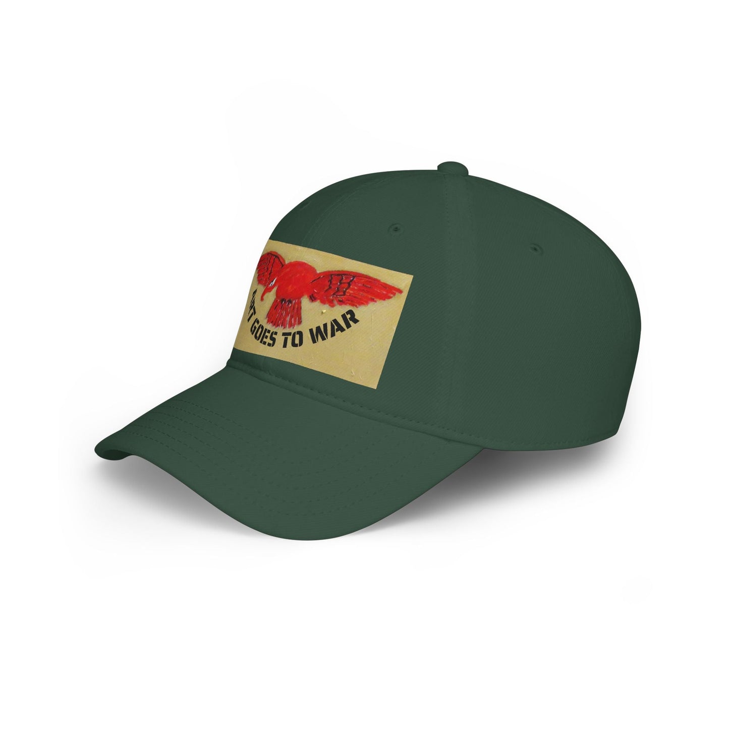 Art Goes to War Cap — Red, Royal Air Force, Flying Albatross Patch Low Profile Baseball Hat - Art goes to War