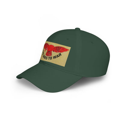 Art Goes to War Cap — Red, Royal Air Force, Flying Albatross Patch Low Profile Baseball Hat - Art goes to War