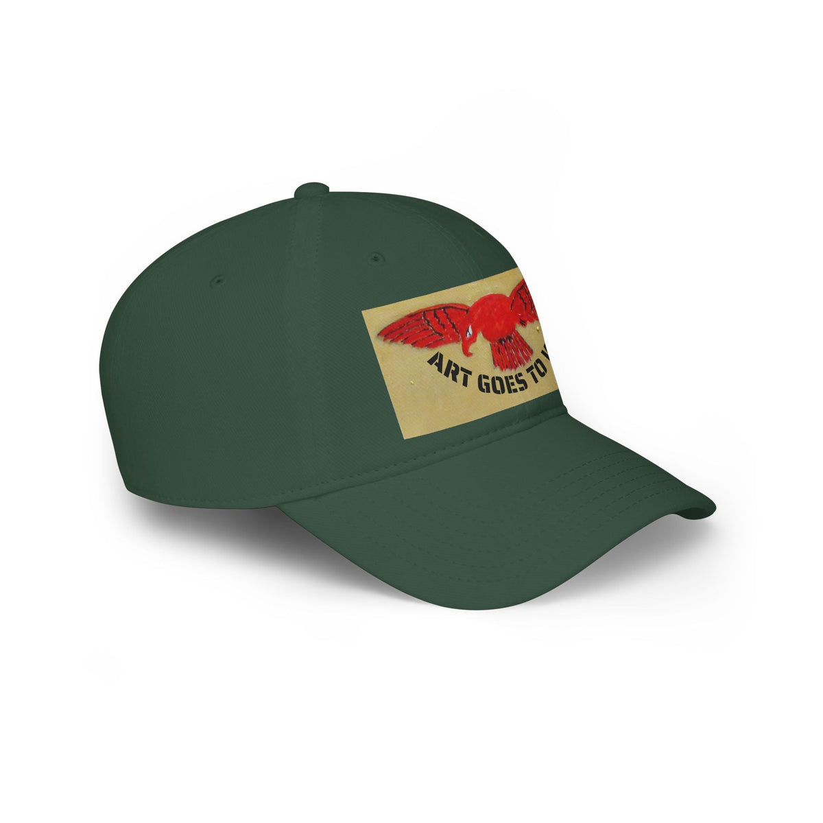 Art Goes to War Cap — Red, Royal Air Force, Flying Albatross Patch Low Profile Baseball Hat - Art goes to War