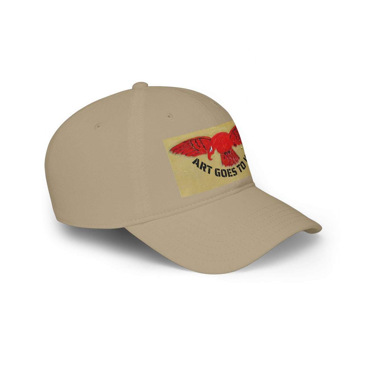 Art Goes to War Cap — Red, Royal Air Force, Flying Albatross Patch Low Profile Baseball Hat - Art goes to War