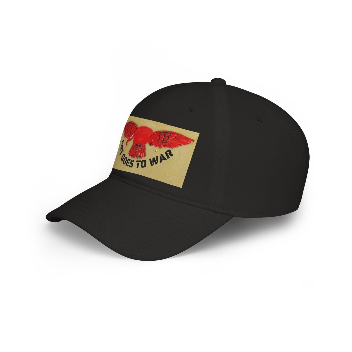 Art Goes to War Cap — Red, Royal Air Force, Flying Albatross Patch Low Profile Baseball Hat - Art goes to War