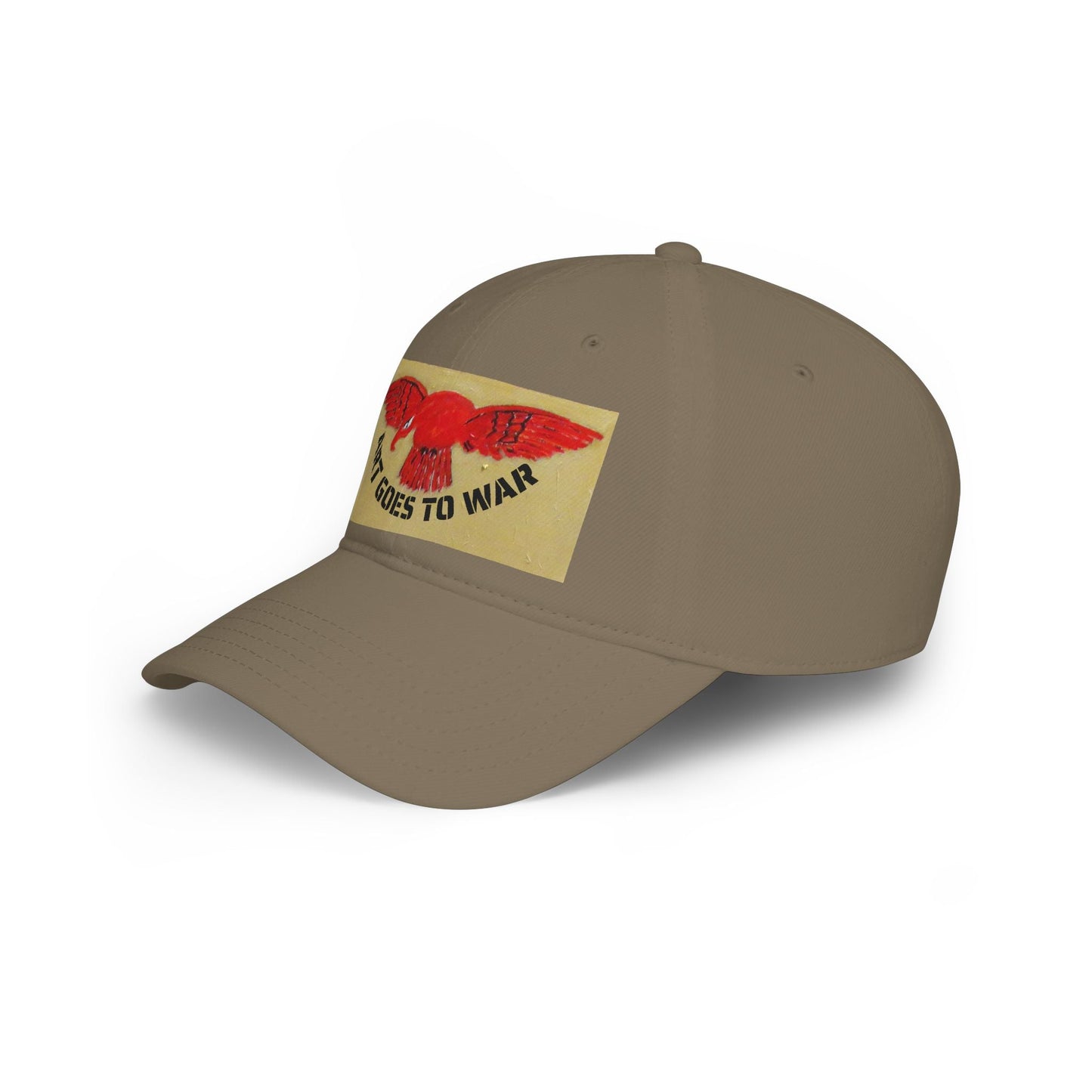 Art Goes to War Cap — Red, Royal Air Force, Flying Albatross Patch Low Profile Baseball Hat - Art goes to War