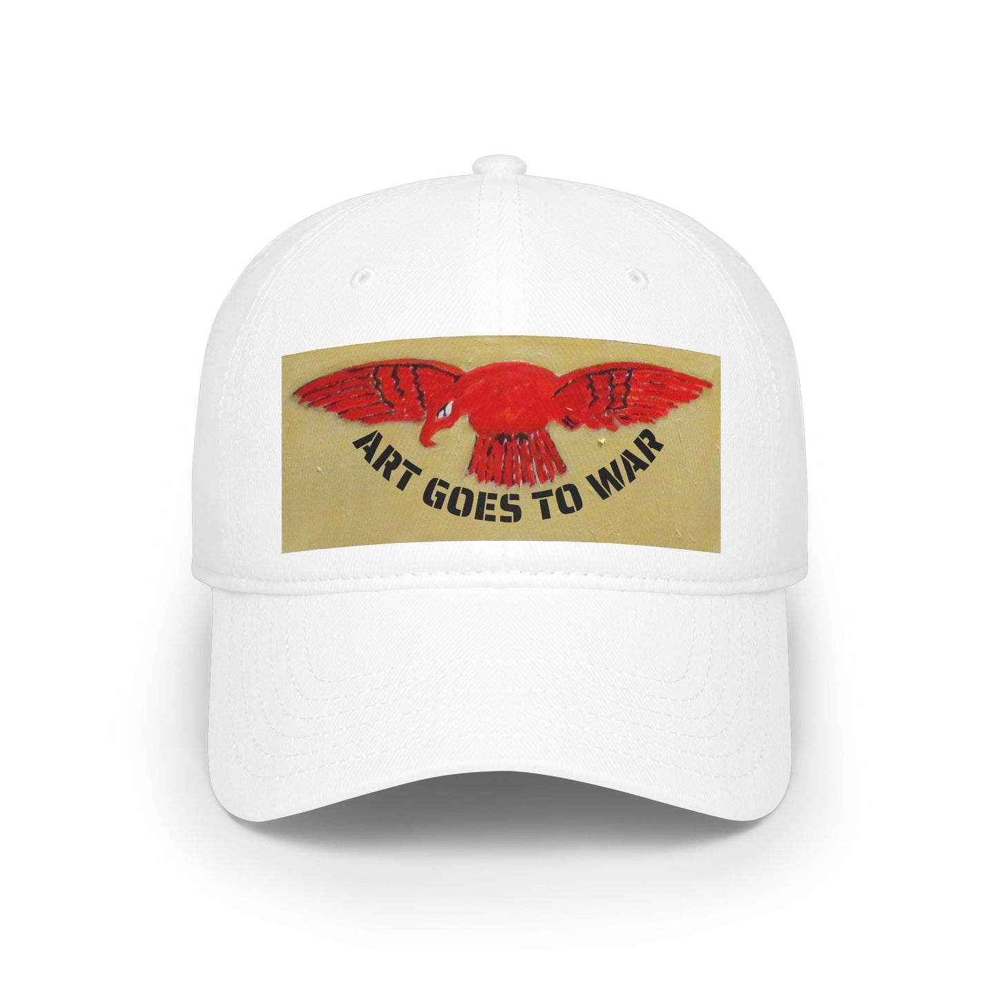 Art Goes to War Cap — Red, Royal Air Force, Flying Albatross Patch Low Profile Baseball Hat - Art goes to War