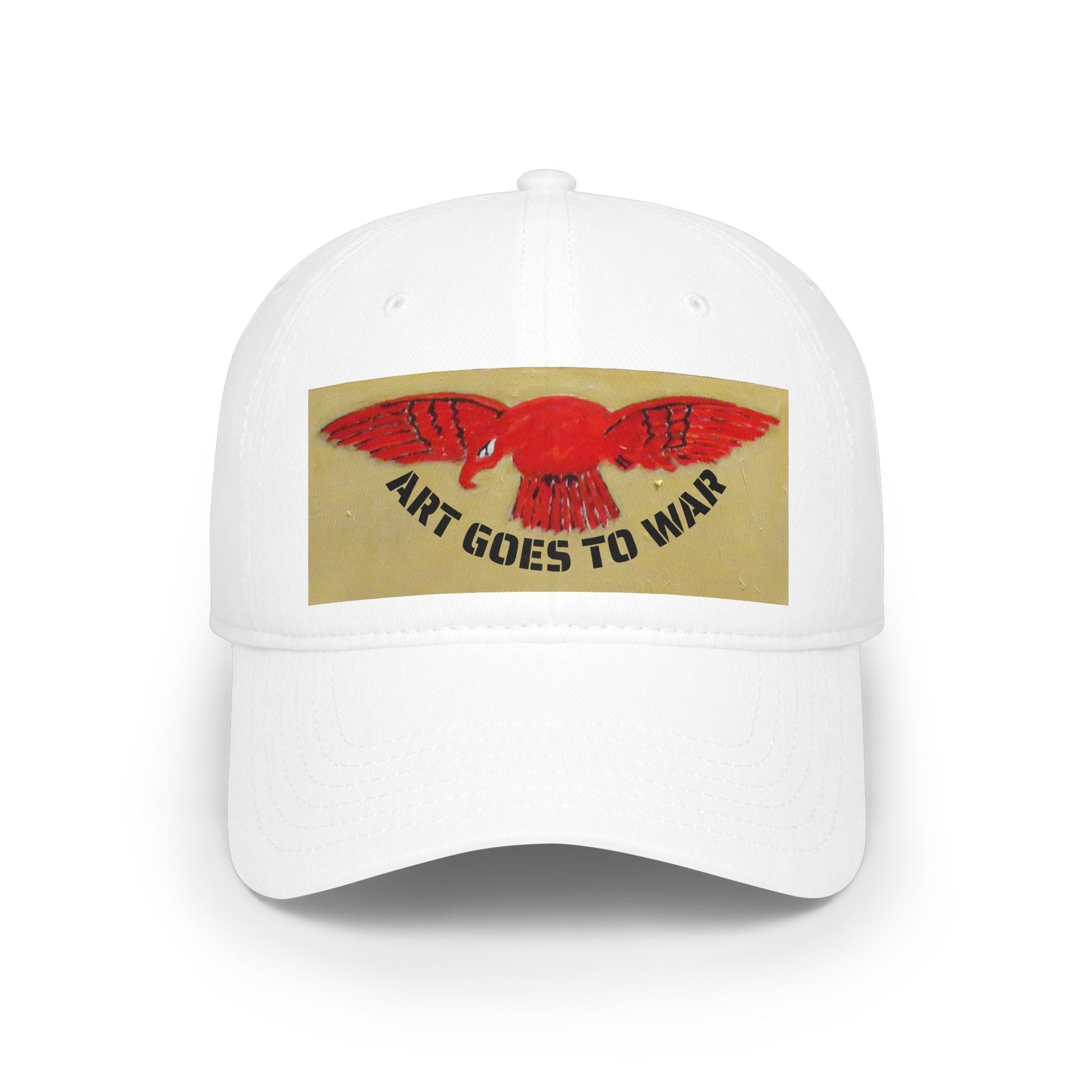 Art Goes to War Cap — Red, Royal Air Force, Flying Albatross Patch Low Profile Baseball Hat - Art goes to War