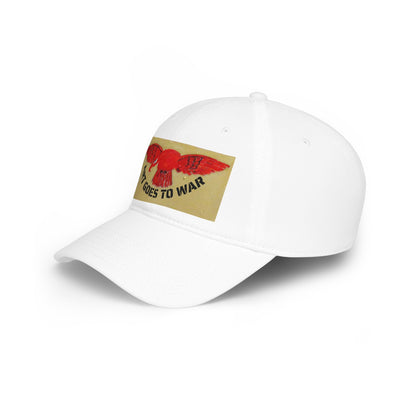Art Goes to War Cap — Red, Royal Air Force, Flying Albatross Patch Low Profile Baseball Hat - Art goes to War