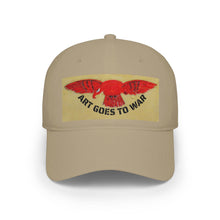 Artwork featuring Art Goes to War Cap — Red, Royal Air Force, Flying Albatross Patch Low Profile Baseball Hat