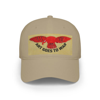 Art Goes to War Cap — Red, Royal Air Force, Flying Albatross Patch Low Profile Baseball Hat - Art goes to War