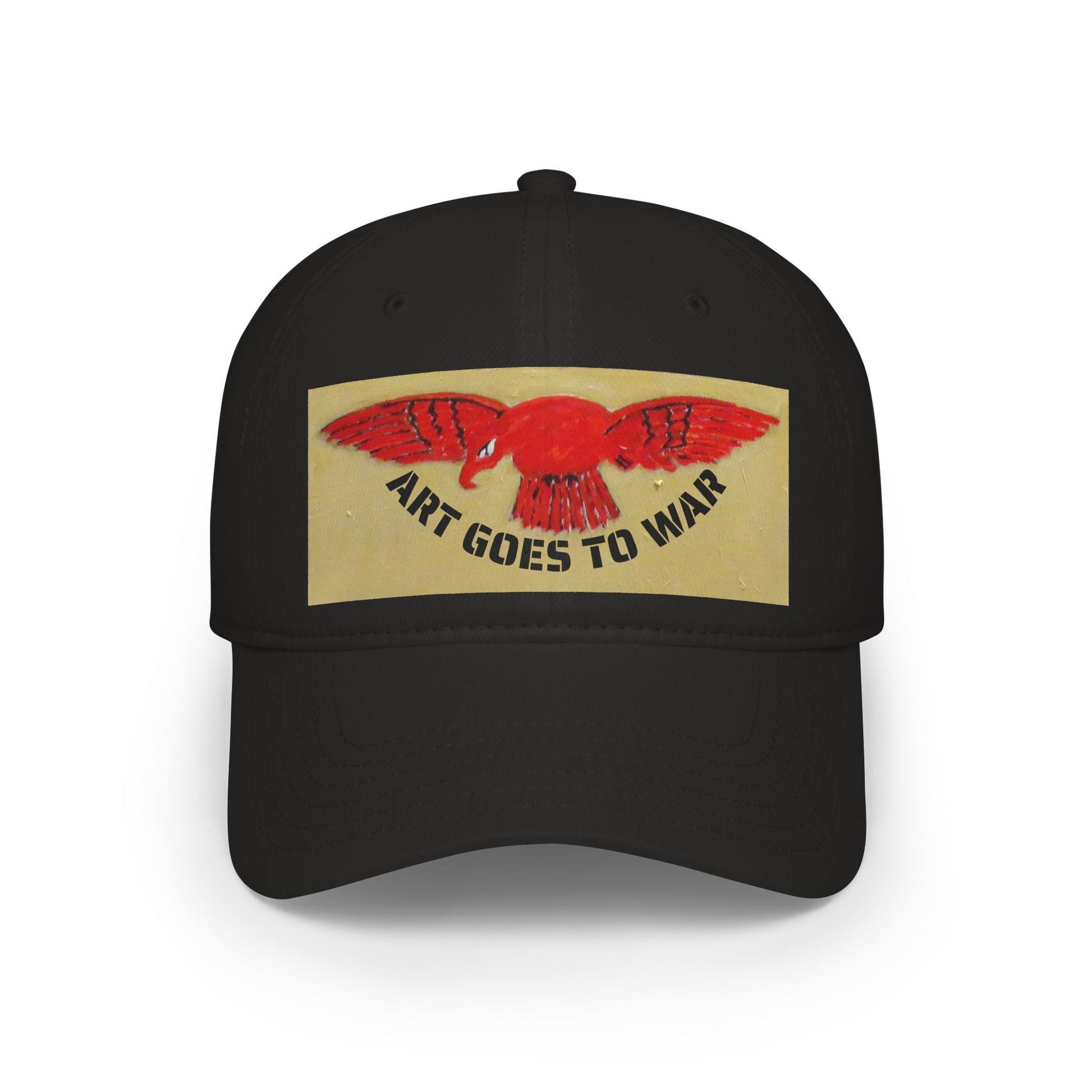 Art Goes to War Cap — Red, Royal Air Force, Flying Albatross Patch Low Profile Baseball Hat - Art goes to War