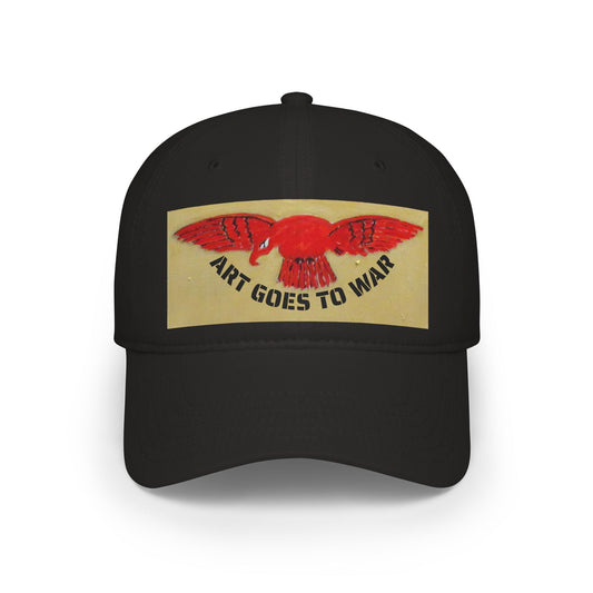 Art Goes to War Cap — Red, Royal Air Force, Flying Albatross Patch Low Profile Baseball Hat - Art goes to War