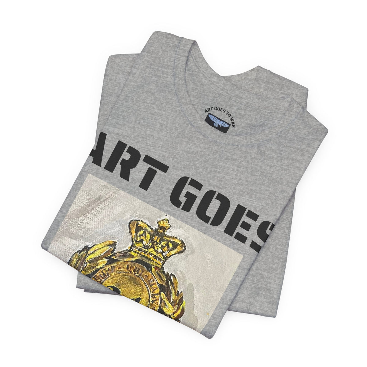 Art Goes To War Tee — Vintage Military Emblem Graphic T-Shirt - Art goes to War
