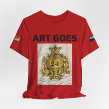 Art Goes To War Tee — Vintage Military Emblem Graphic T-Shirt — product photograph