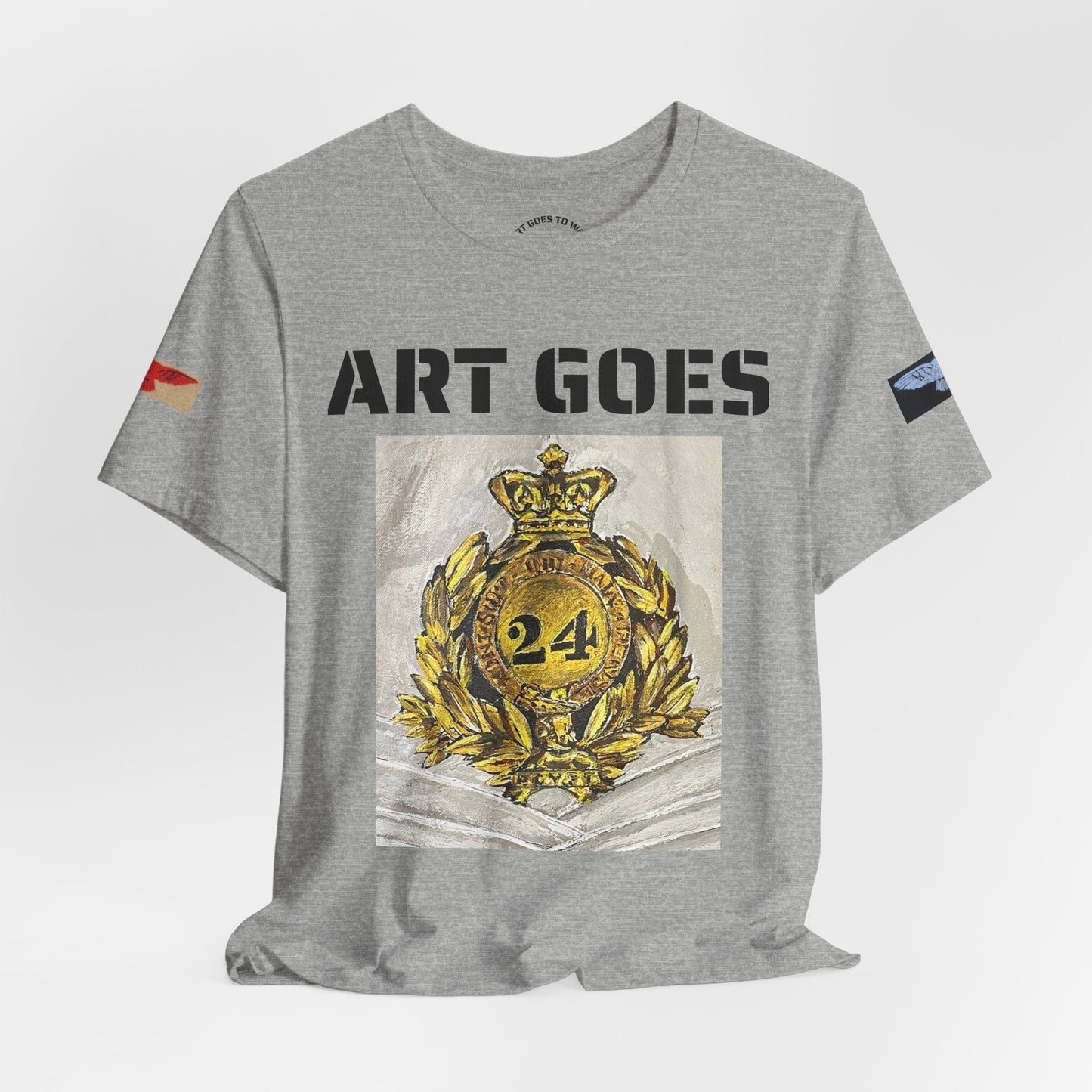Art Goes To War Tee — Vintage Military Emblem Graphic T-Shirt - Art goes to War