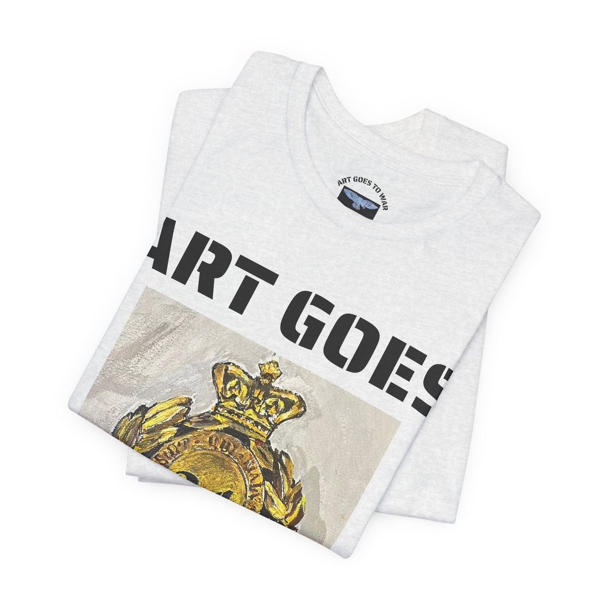 Art Goes To War Tee — Vintage Military Emblem Graphic T-Shirt - Art goes to War