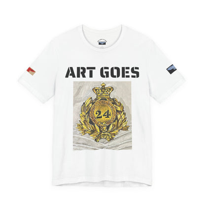 Art Goes To War Tee — Vintage Military Emblem Graphic T-Shirt - Art goes to War