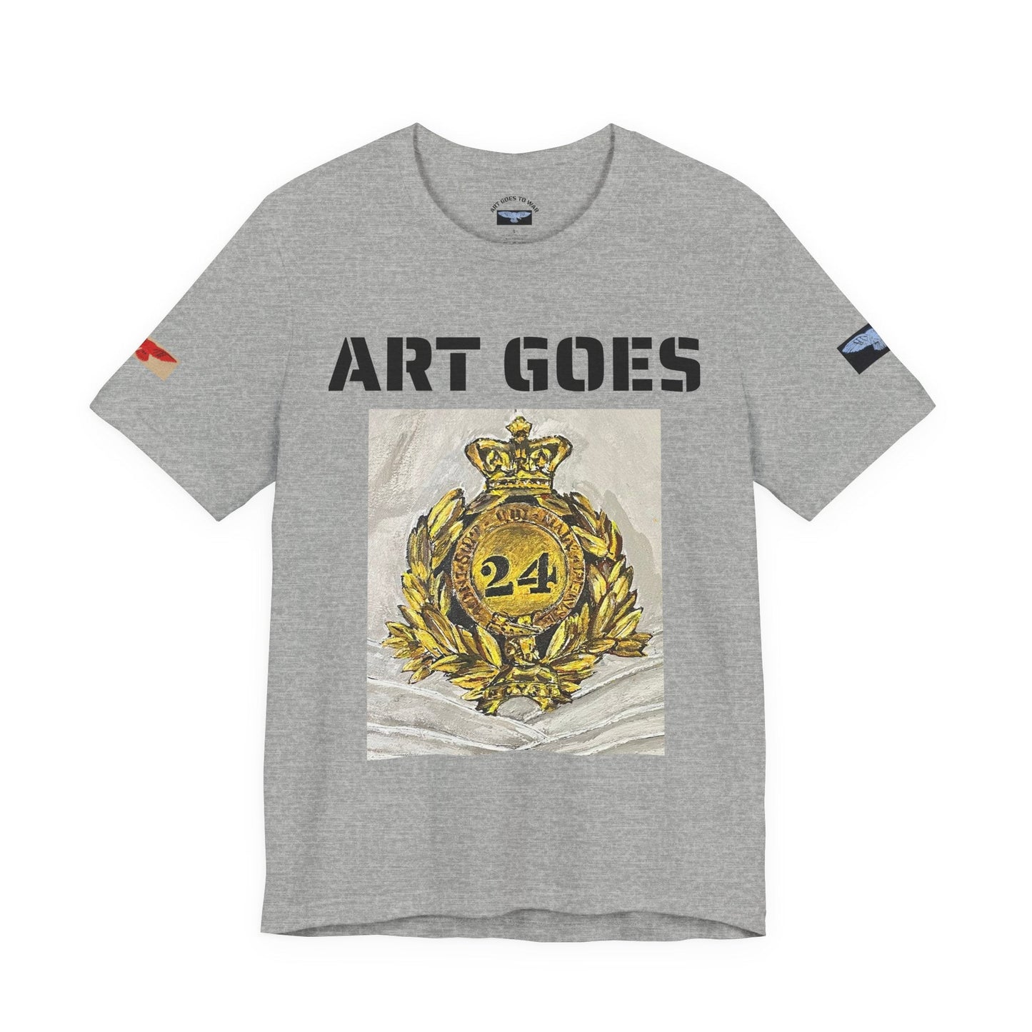 Art Goes To War Tee — Vintage Military Emblem Graphic T-Shirt - Art goes to War