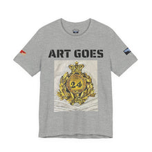 Art Goes To War Tee — Vintage Military Emblem Graphic T-Shirt — product photograph