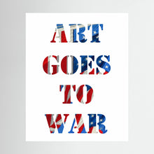 ART GOES TO WAR. Translucent print with Stars & Stripes — art print presentation mockup