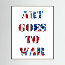 ART GOES TO WAR. Translucent print with Stars & Stripes — art print presentation mockup