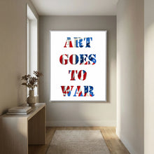 ART GOES TO WAR. Translucent print with Stars & Stripes — art print presentation mockup