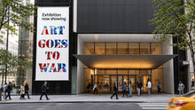 Art print featuring ART GOES TO WAR. Translucent print with Stars & Stripes