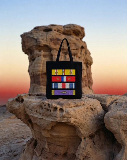 ART GOES TO "WEAR" Tote Bags. Also available with matching visor caps - Art goes to War