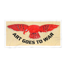 Beach Towel — "Art Goes to War" Red Eagle Graphic - Art goes to War