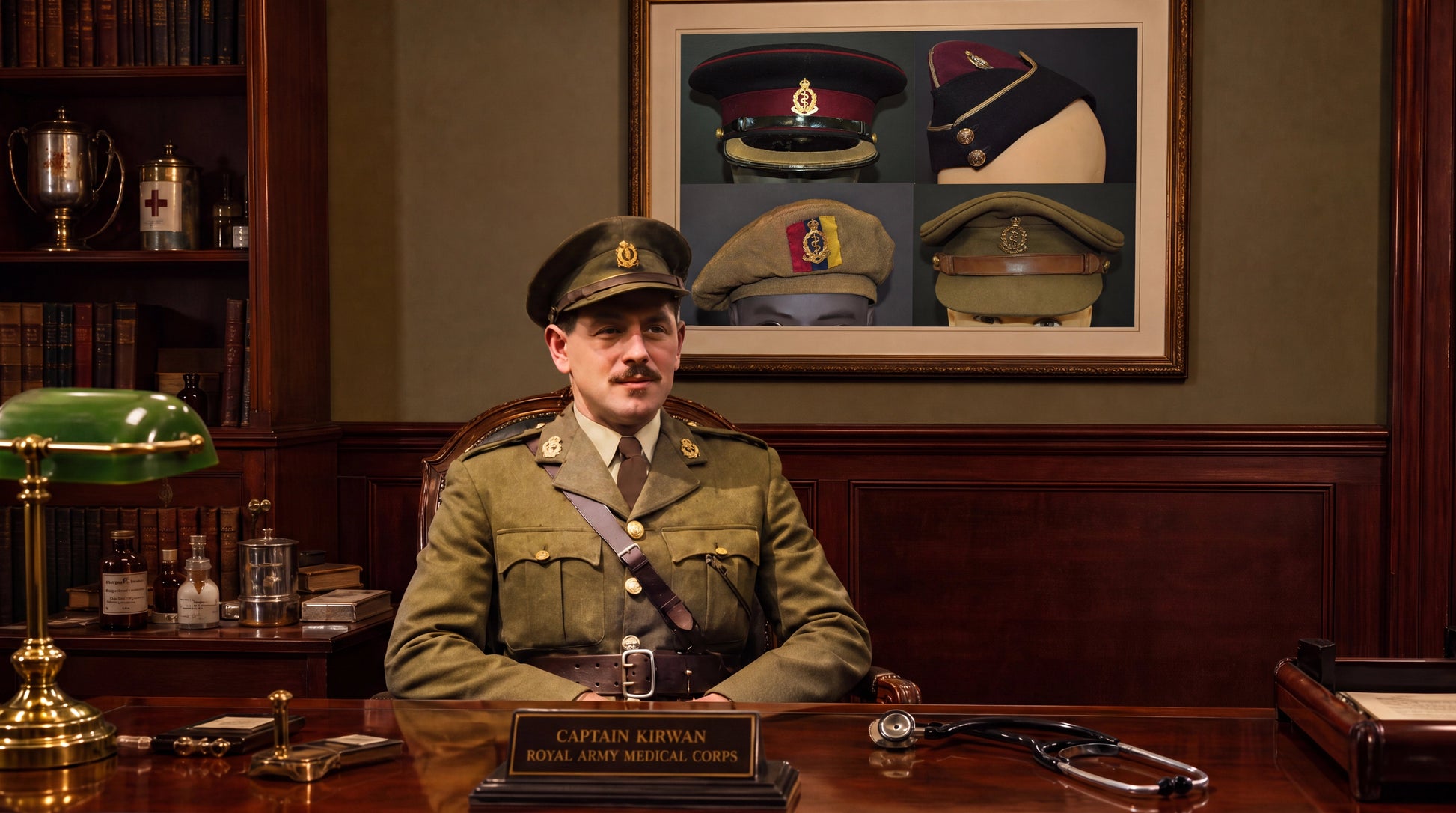 Beret, Royal Army Medical Corps (RAMC), Beret with Tactical Recognition Flash (TRF) - Art goes to War