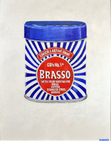 Brasso Metal Polish Wadding GB's No.1. Painting - Art goes to War