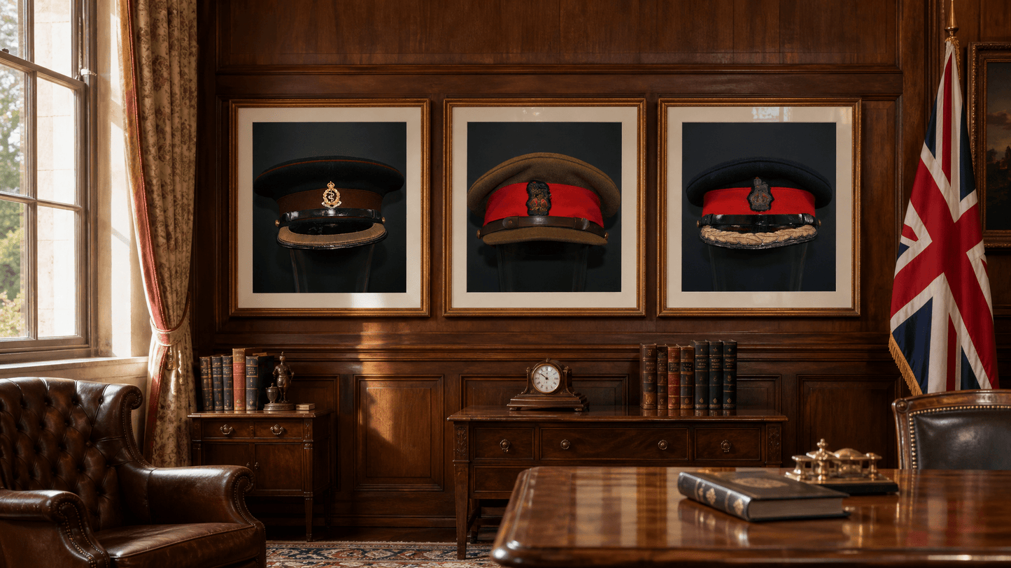 British Army Brigadier Staff Visor Cap. Hawkes & Co. - Art goes to War