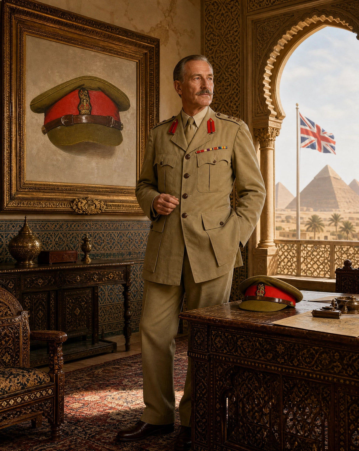 British Army, Staff Officer WW2 Brigadier Cap - Art goes to War
