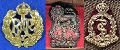 British Royal Air Force & British Army Cap Badges World War 2. Photograph - Art goes to War