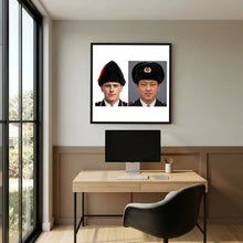Composite image showing Canadian Military Winter Wedge Fur Hat and Russian Army Ushanka