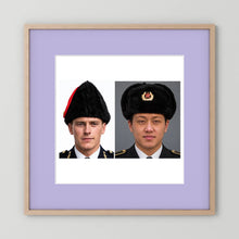 Composite image showing Canadian Military Winter Wedge Fur Hat and Russian Army Ushanka
