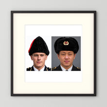 Composite image showing Canadian Military Winter Wedge Fur Hat and Russian Army Ushanka