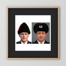 Composite image showing Canadian Military Winter Wedge Fur Hat and Russian Army Ushanka