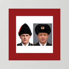 Composite image showing Canadian Military Winter Wedge Fur Hat and Russian Army Ushanka