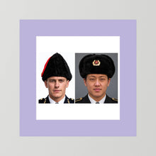 Composite image showing Canadian Military Winter Wedge Fur Hat and Russian Army Ushanka