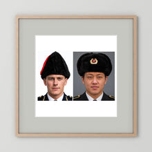 Composite image showing Canadian Military Winter Wedge Fur Hat and Russian Army Ushanka