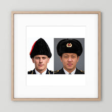 Composite image showing Canadian Military Winter Wedge Fur Hat and Russian Army Ushanka