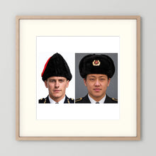 Composite image showing Canadian Military Winter Wedge Fur Hat and Russian Army Ushanka