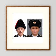 Composite image showing Canadian Military Winter Wedge Fur Hat and Russian Army Ushanka