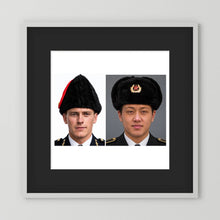 Composite image showing Canadian Military Winter Wedge Fur Hat and Russian Army Ushanka