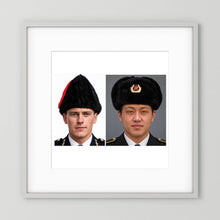 Composite image showing Canadian Military Winter Wedge Fur Hat and Russian Army Ushanka